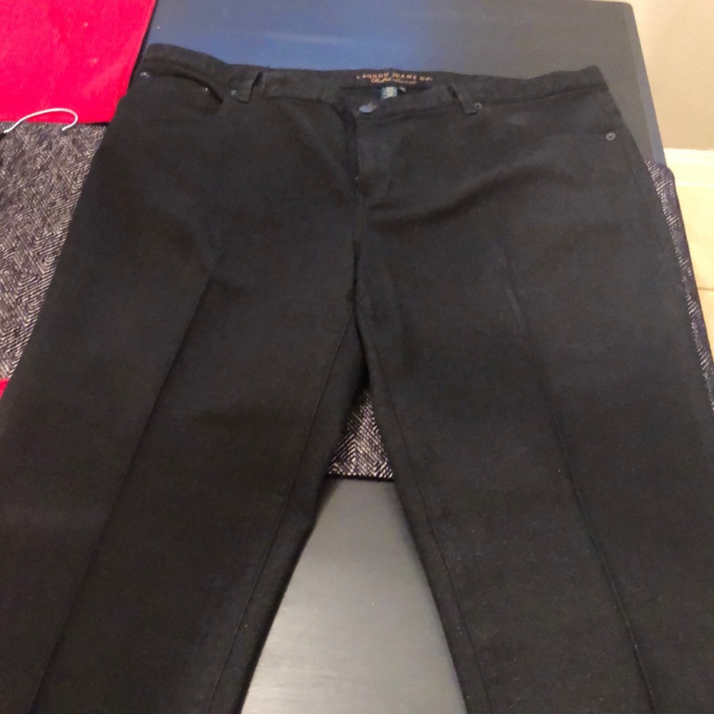 Black sparkly jeans with bling on pockets